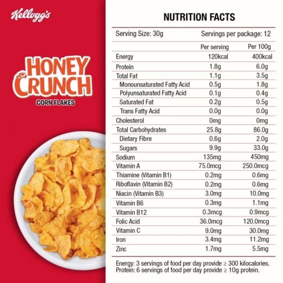Kellogg's Honey Crunch Corn Flakes 250gram