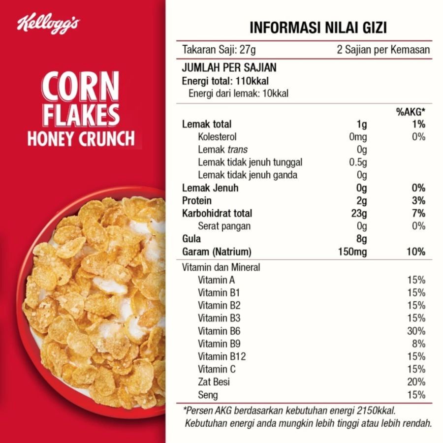 Kellogg's Corn Flakes Honey Crunch Cereal 50gram
