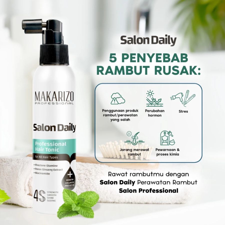 Makarizo Professional Salon Daily Hair Tonic Perawatan Rambut 140ml