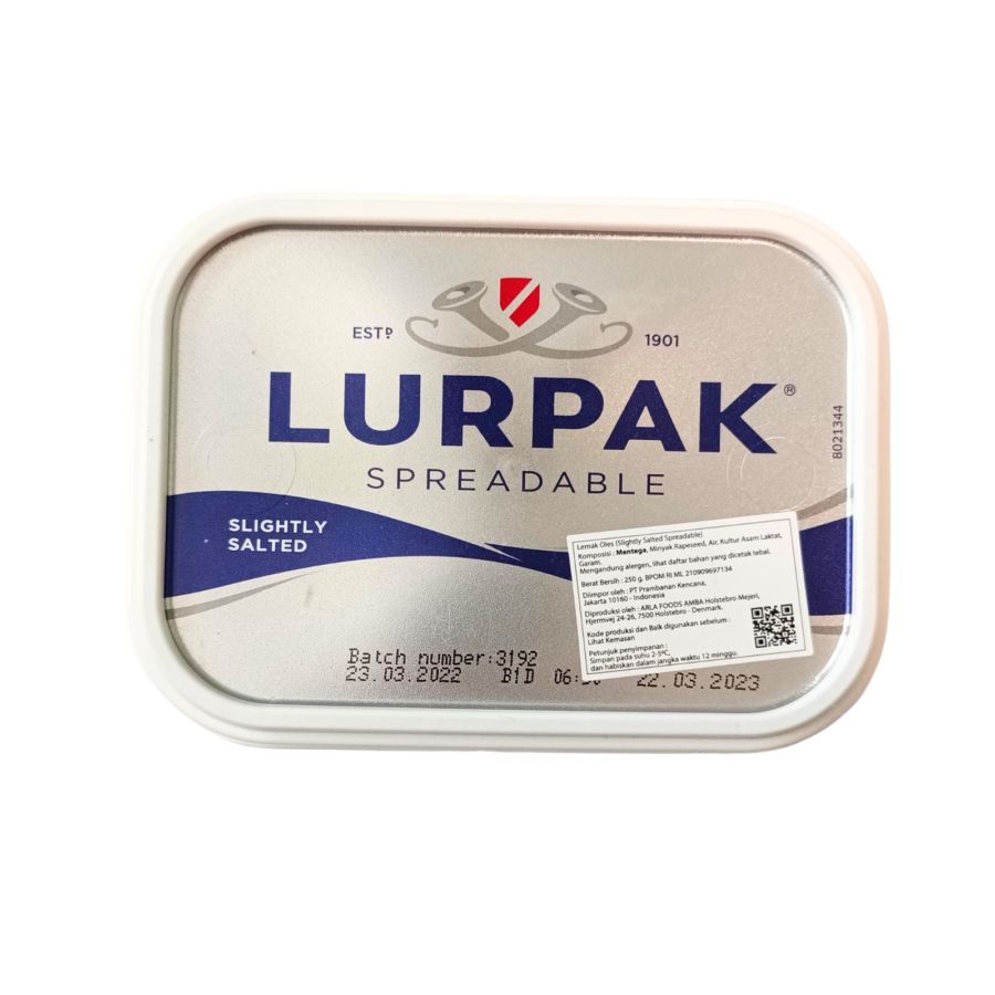 Lurpak Spreadable Slightly Salted Butter 250gram