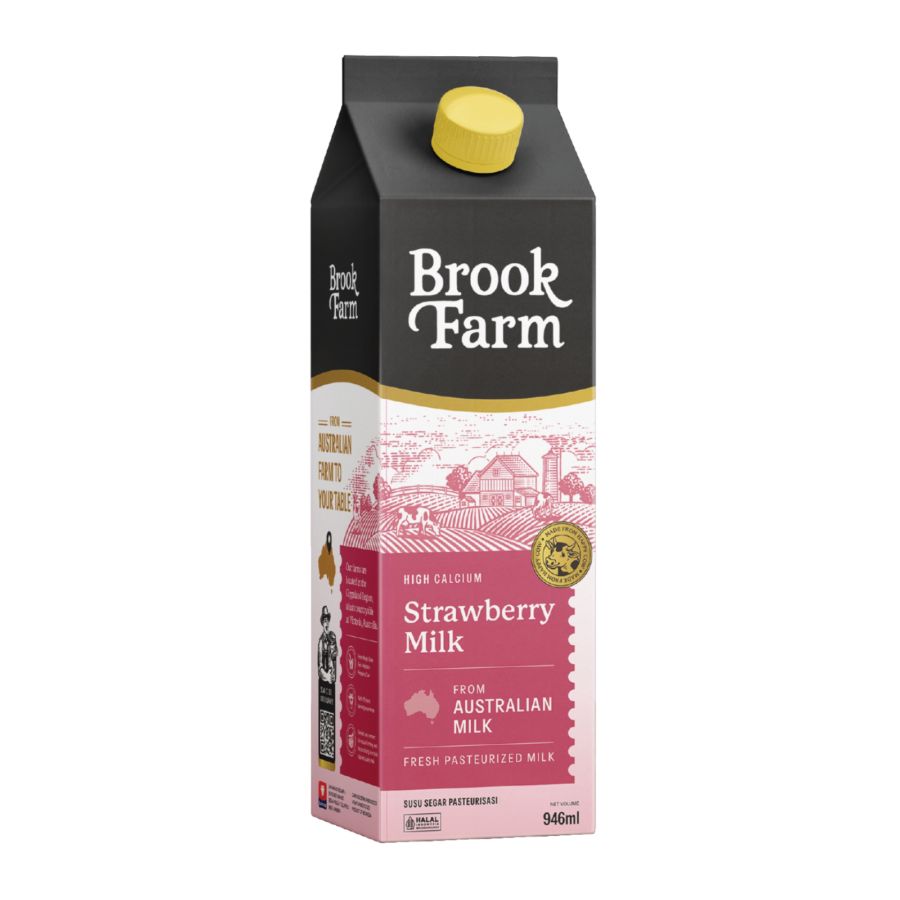 Brookfarm Fresh Milk Strawberry 946ml