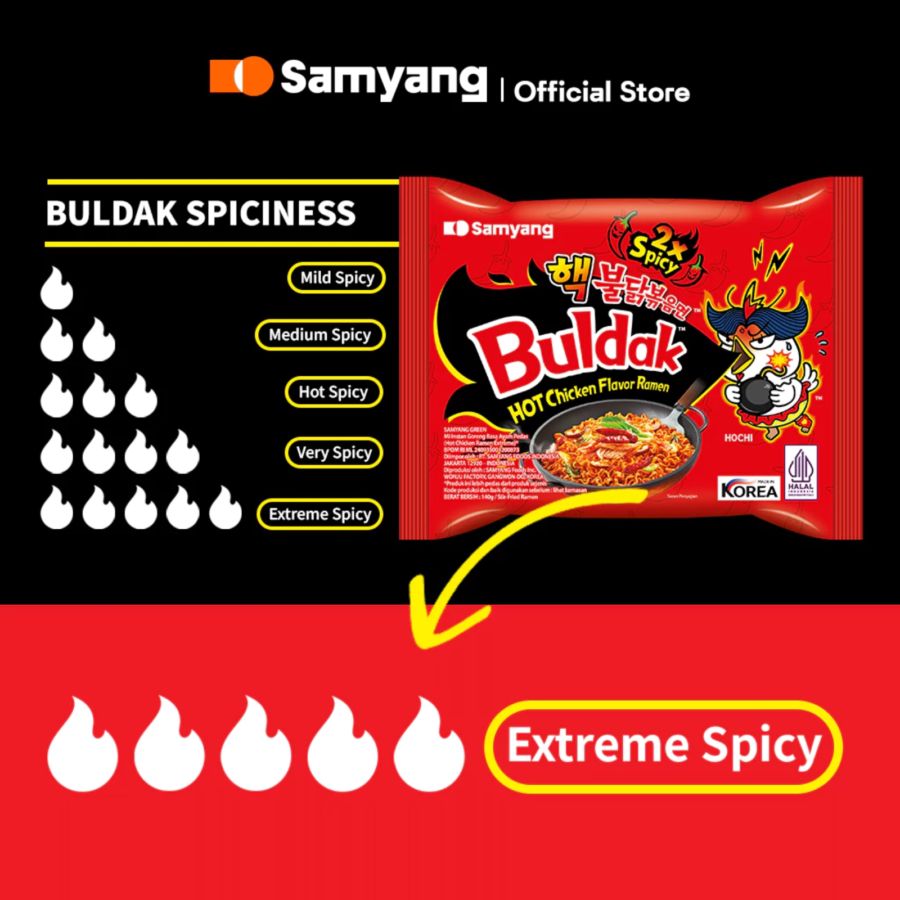 Samyang Hot Chicken Ramen Buldak 2x Spicy 140gram
