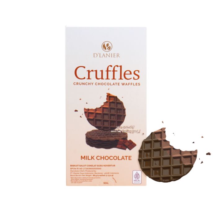 D'Lanier Milk Chocolate Cruffles isi 5 sachet 66gram