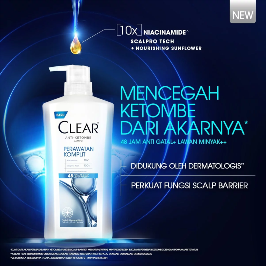Clear Perawatan Komplit Anti Ketombe Shampoo 850ml