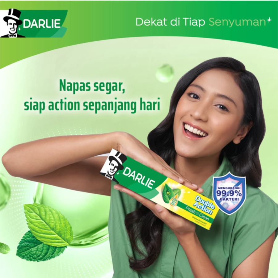 Darlie Pasta Gigi Double Action Fresh Clean Twin Pack 2 pcs x 225 gram 225gram