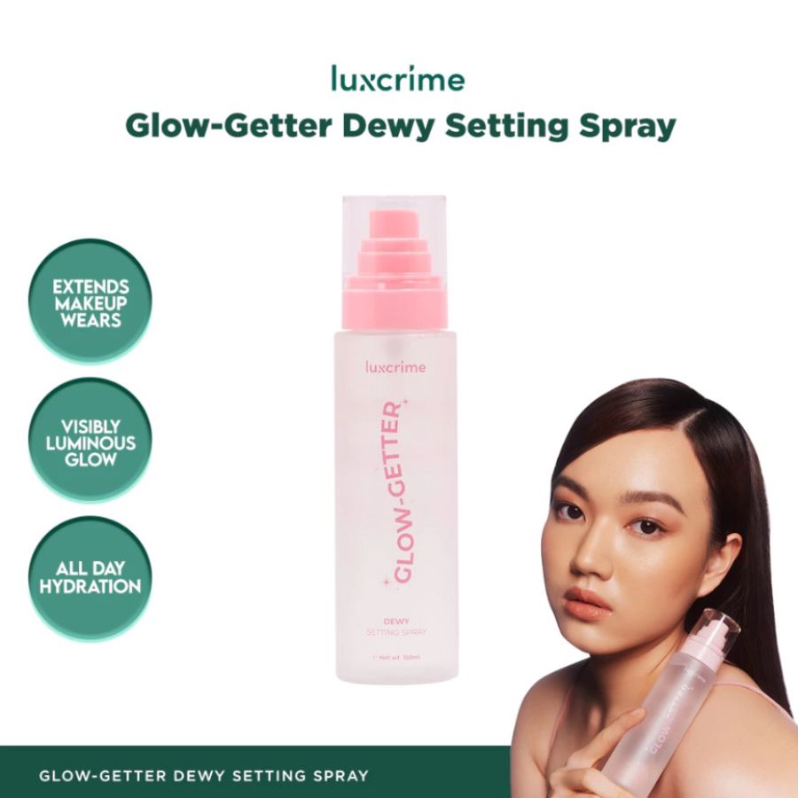 Luxcrime Glow Getter Dewy Setting Spray Wajah 50 pcs 50ml