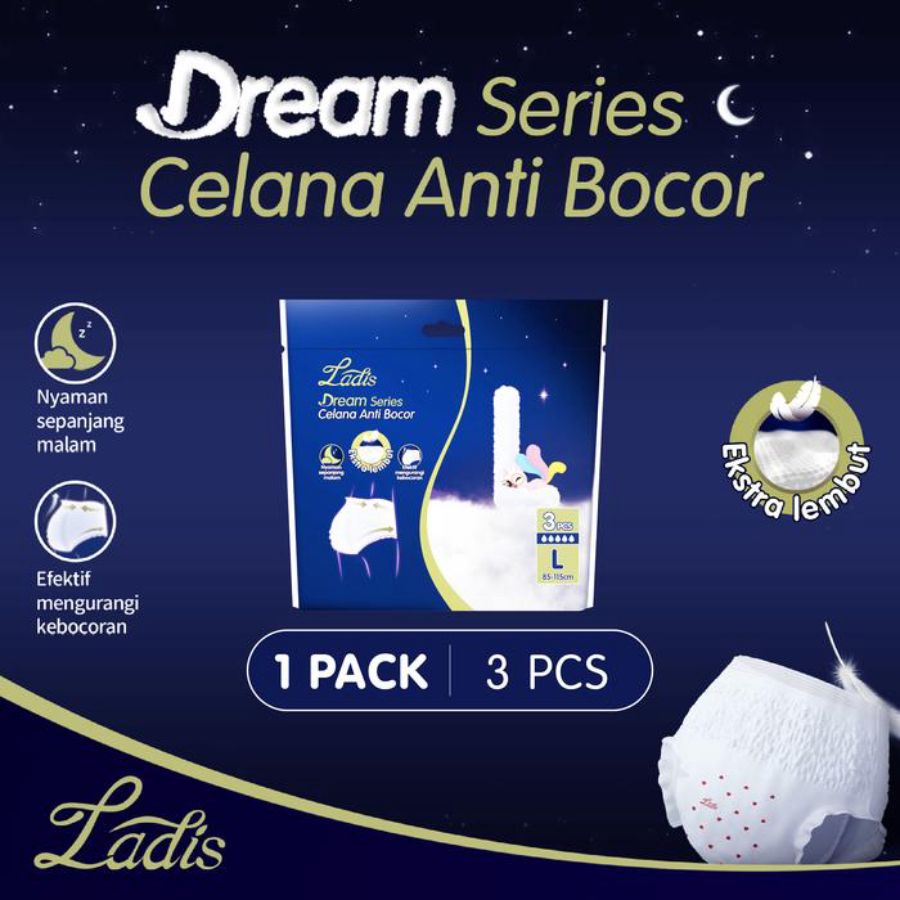 Ladis Dream Menstruasi Pembalut Celana Size L 3pcs