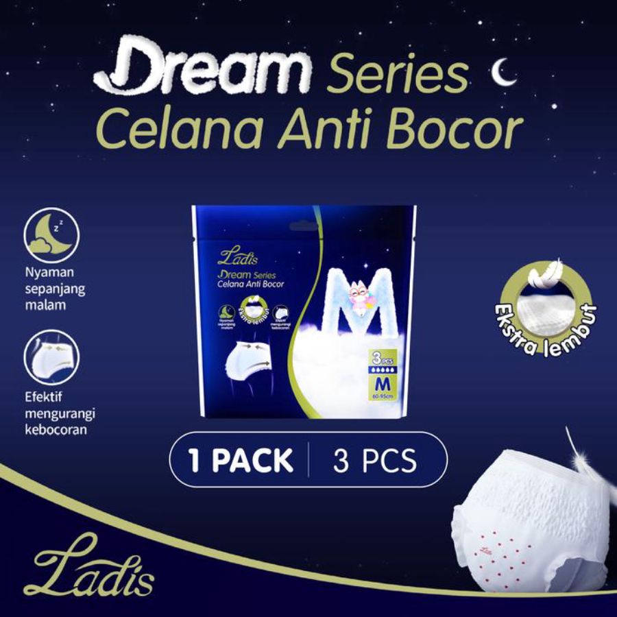 Ladis Dream Menstruasi Pembalut Celana Size M 3pcs