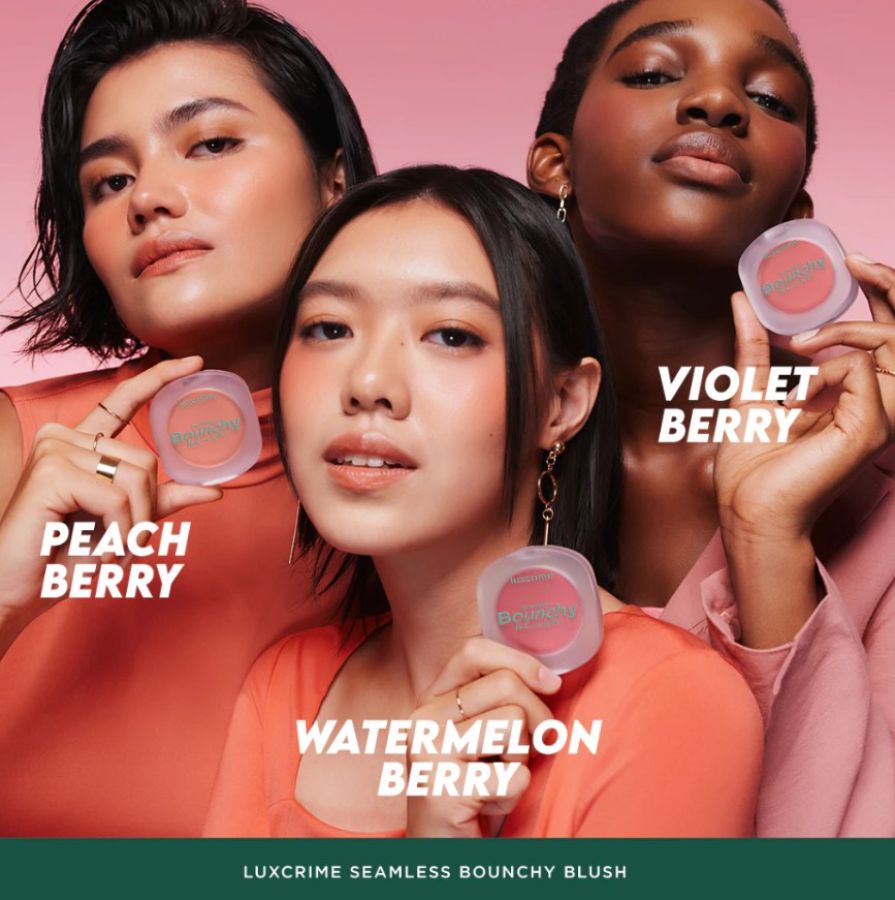 Luxcrime Seamless Bouncy Peach Berry Blush 5 pcs 5gram