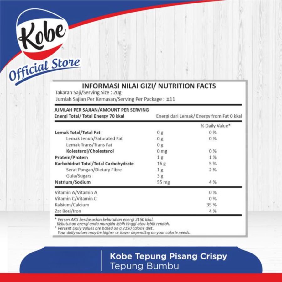 Kobe Tepung Bumbu Pisang Crispy 210gram