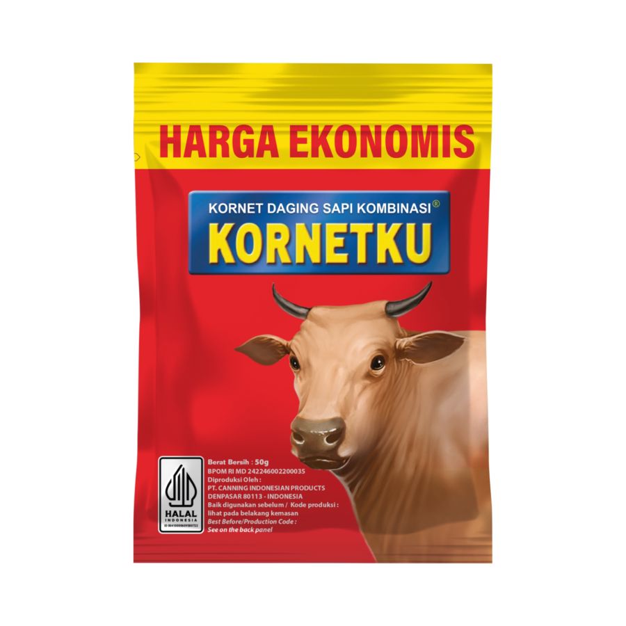 Kornetku Daging Sapi Kombinasi Rasa Original Sachet 50gram