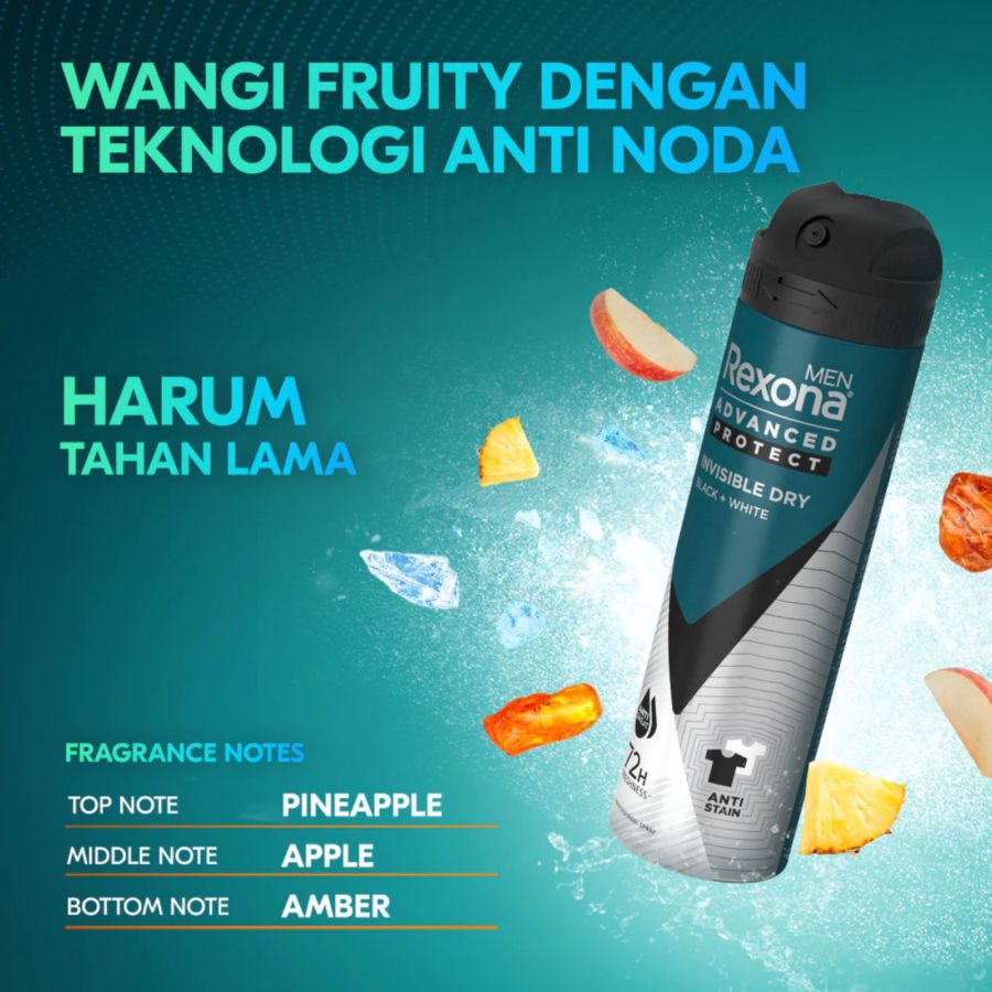 Rexona Men Advanced Protect Invisible Dry Black & White Deodorant Spray 135ml