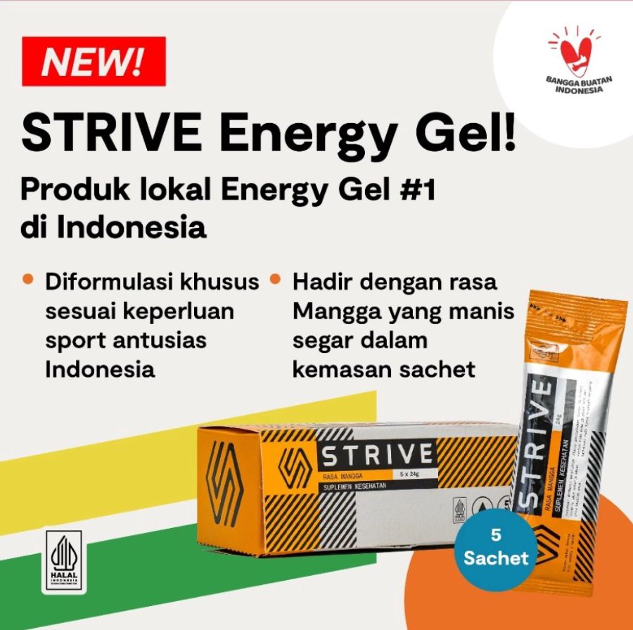 STRIVE Mangga Energy Gel 24 gram x 5 sachet 1 pcs 1box