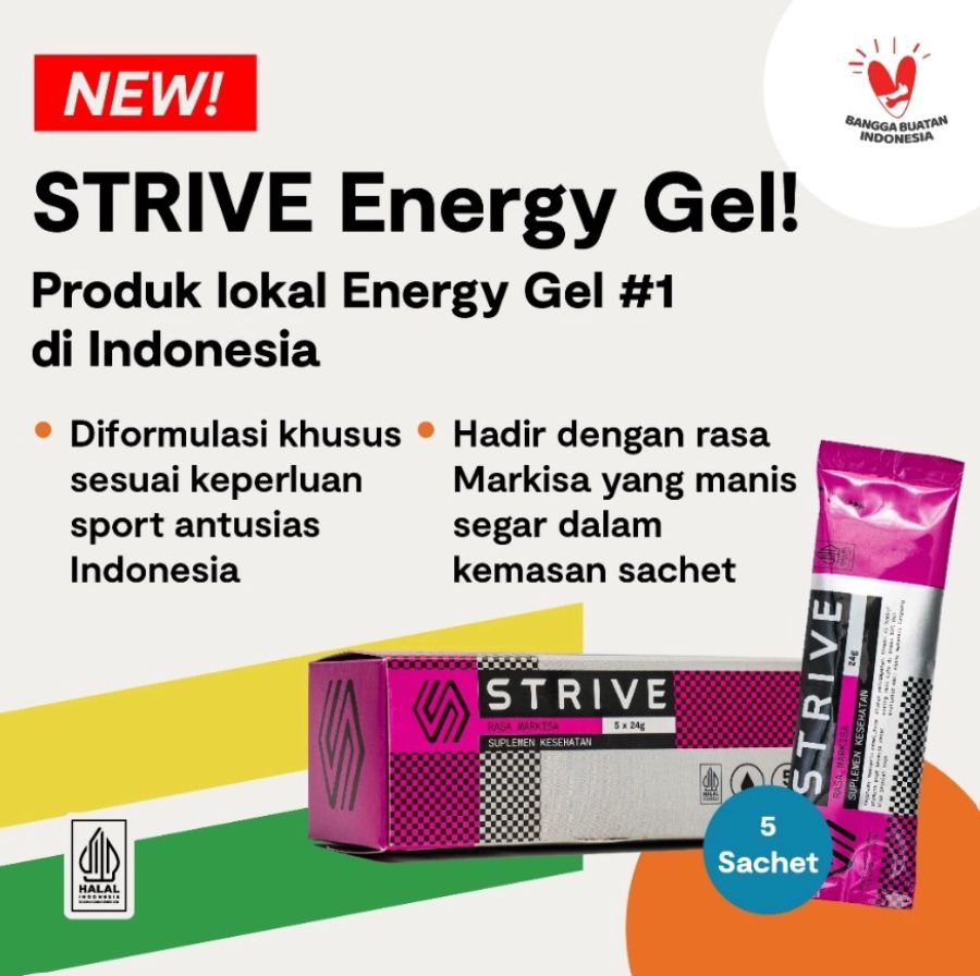 STRIVE Markisa Energy Gel 24 gram x 5 sachet 1 pcs 1box