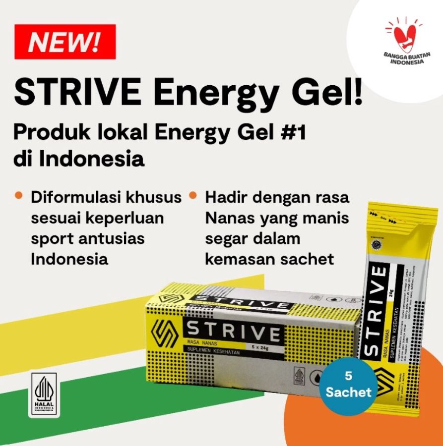 STRIVE Nanas Energy Gel 24 gram x 5 sachet 1 pcs 1box