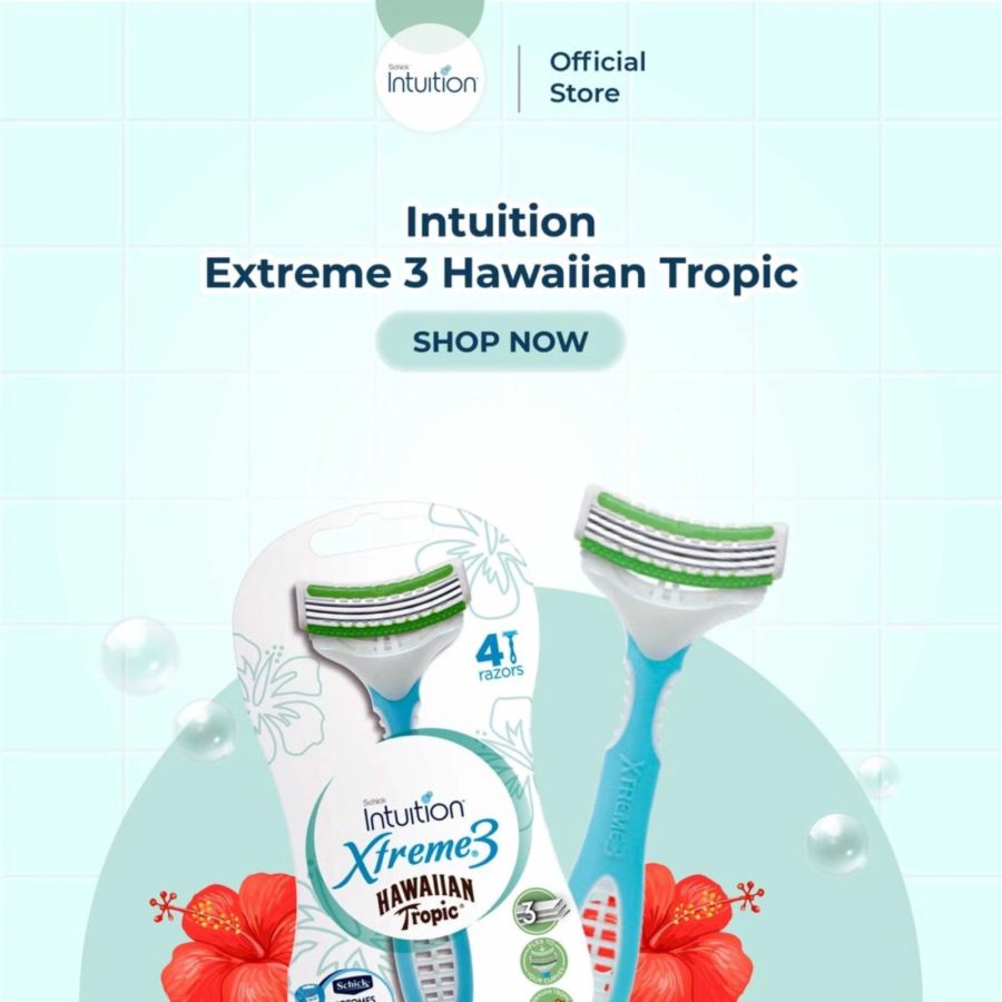 Schick Intuition Xtreme 3 Hawaiian Tropic Pisau Cukur 4pcs