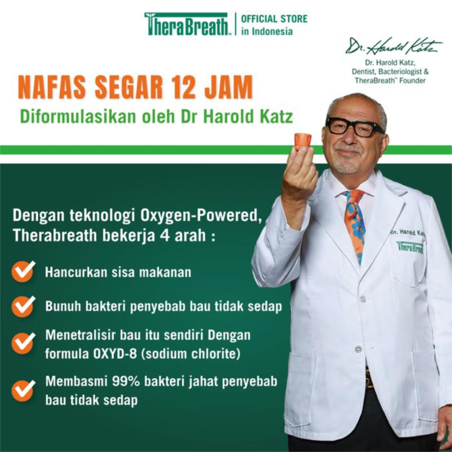 TheraBreath Icy Mint Dentist Formulated Fresh Breath Oral Rinse Mouthwash 473ml