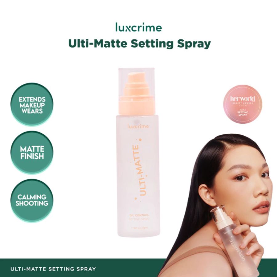 Luxcrime Ulti Matte Oil Control Setting Spray Wajah 50 pcs 50ml