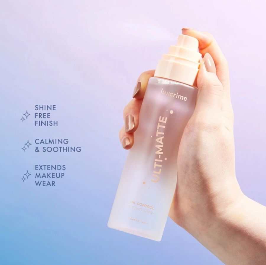 Luxcrime Ulti Matte Oil Control Setting Spray Wajah 50 pcs 50ml
