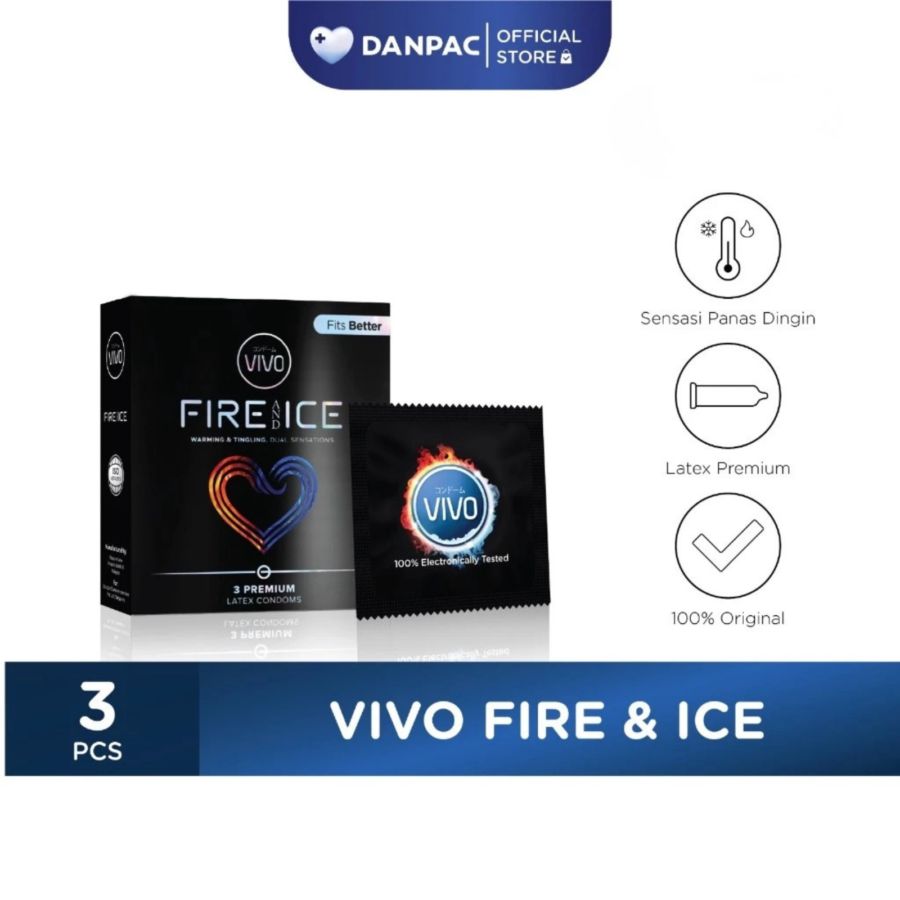 Vivo Fire and Ice Kondom Pria 3sachets