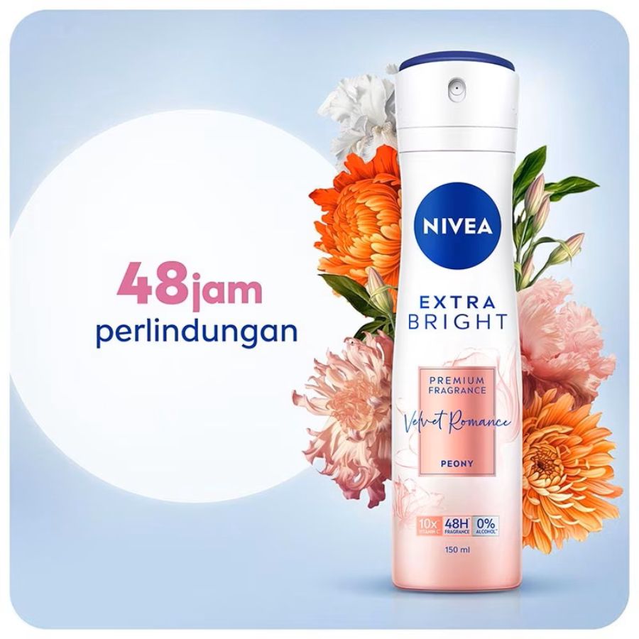 Nivea Extra Bright Velvet Romance Deodorant Spray 150ml