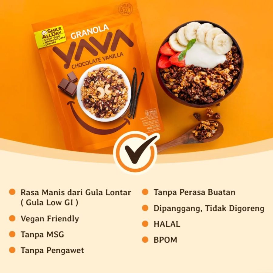 YAVA Granola Chocolate Vanila 400gram