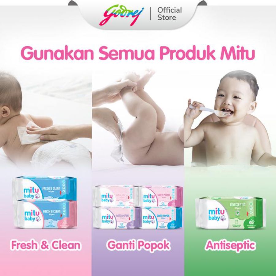 Buy 1 Get 1 Mitu Baby Wipes Blossom Berry Fresh and Clean 50sheets