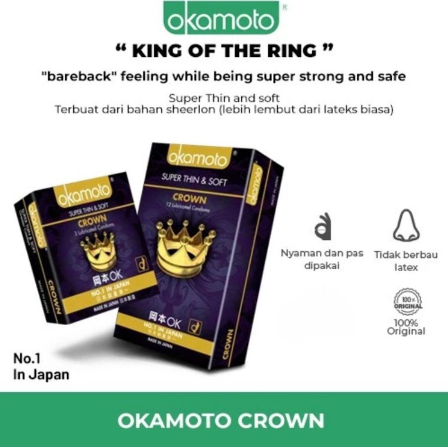 Okamoto Crown Super Thin & Soft Kondom Pria 3sachets