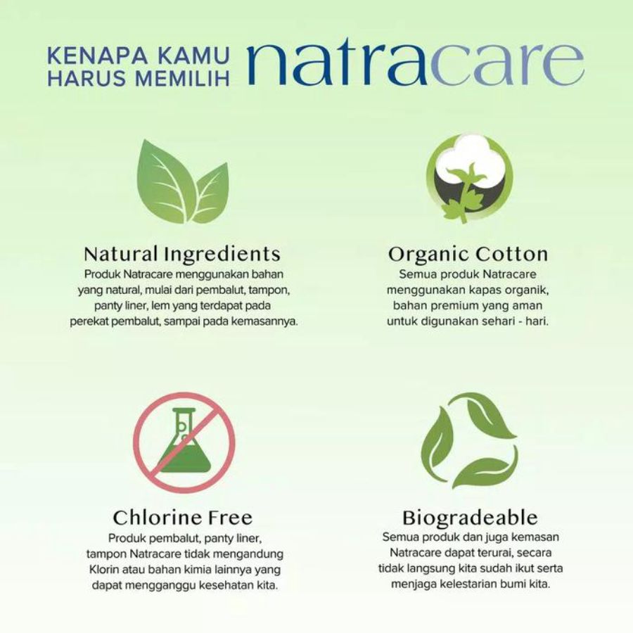 Natracare Organic Cotton Tampons Regular Normal Pembalut Kewanitaan 16pcs