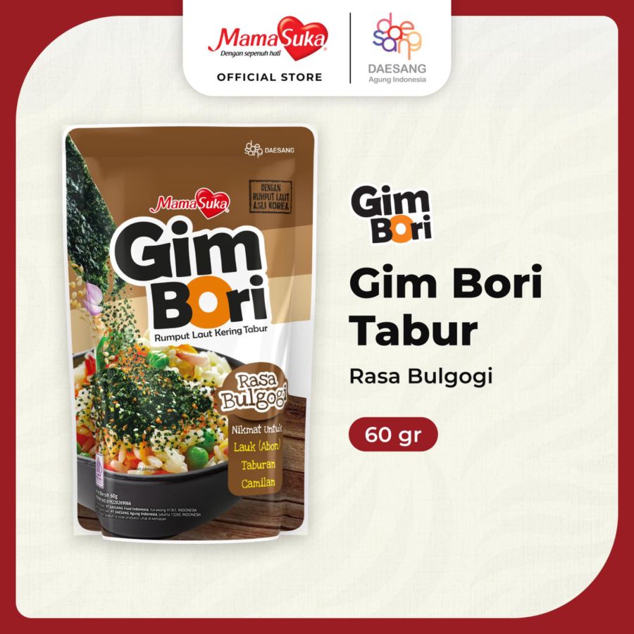 Mamasuka Gim Bori Rumput Laut Kering Tabur Rasa Bulgogi 60gram
