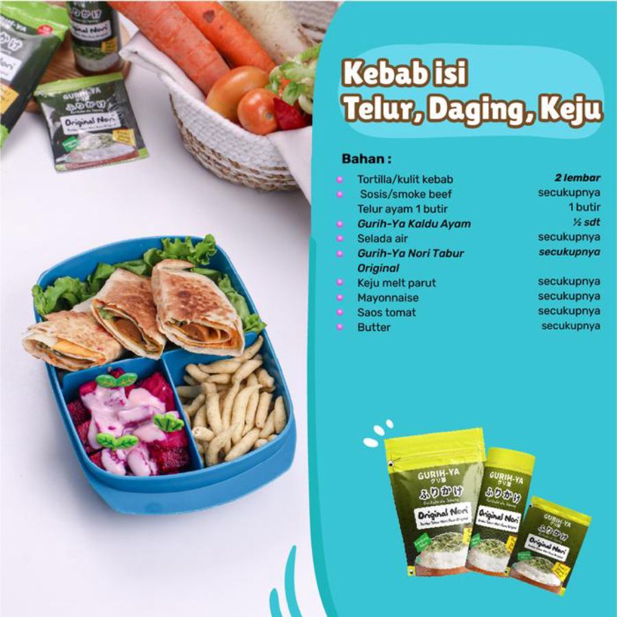 Gurih-ya Seaweed Rumput Laut Original 5.5gr 1pcs