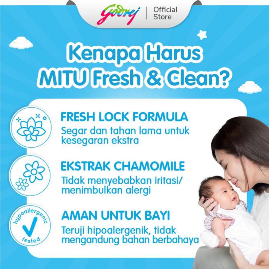 Buy 1 Get 1 Mitu Baby Wipes Blossom Berry Fresh and Clean 50sheets