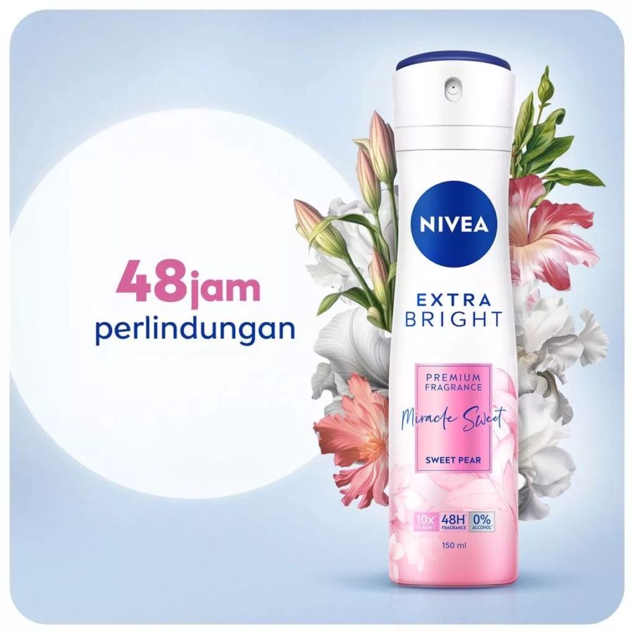 Nivea Extra Bright Miracle Sweet Deodorant Spray 150ml