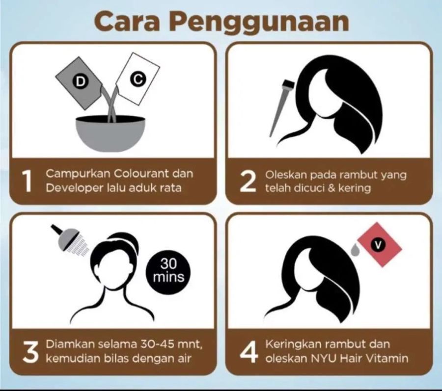 NYU Blue Black Creme Hair Colour 30ml