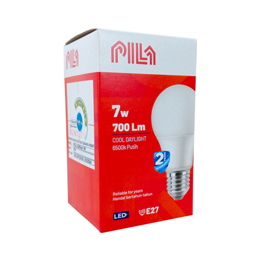 Pila 7 Watt Cool Daylight Putih Lampu LED Bulb E27