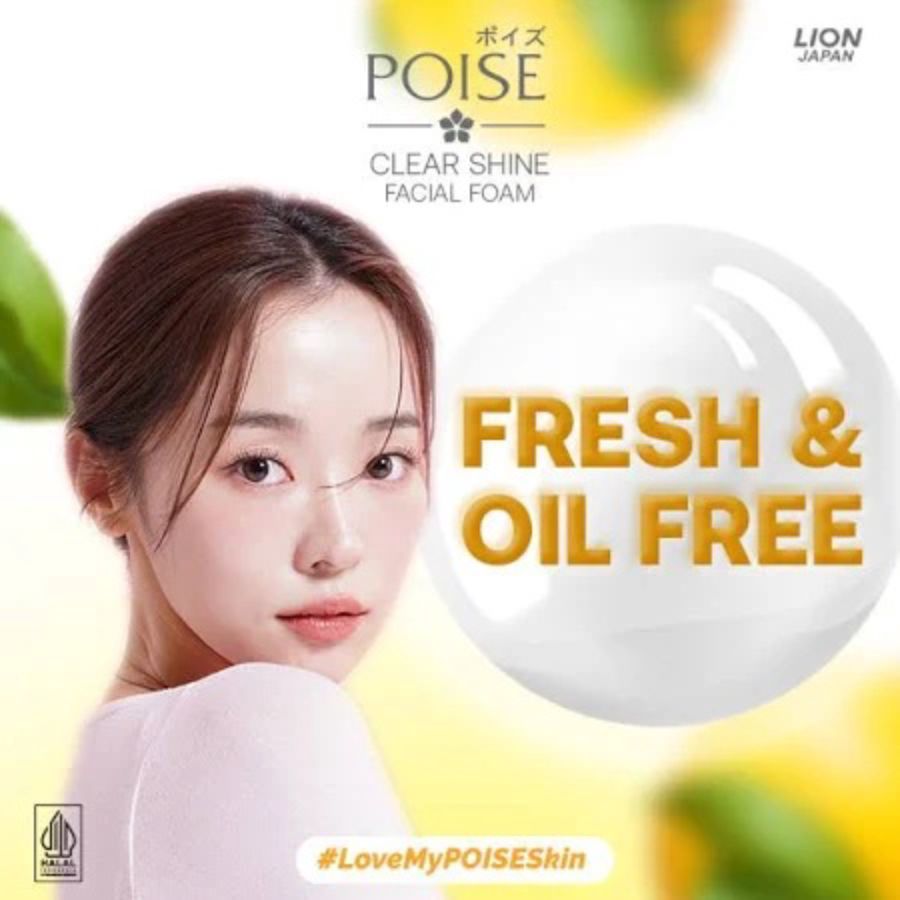 Poise Clearshine Oil Control Facial Foam 100gram