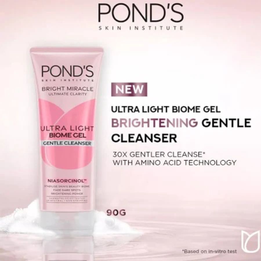 Pond's Bright Miracle Ultra Light Biome Gel Gentle Cleanser 90gram