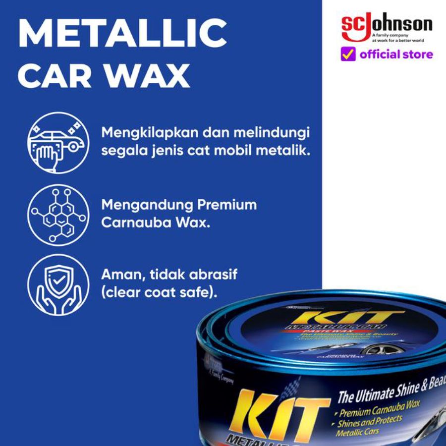 Kit Metallic Car Paste Wax 225gram