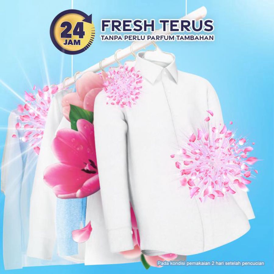 Downy Korean Peach Blossom Pelembut & Pewangi Pakaian Refill 470ml 470ml