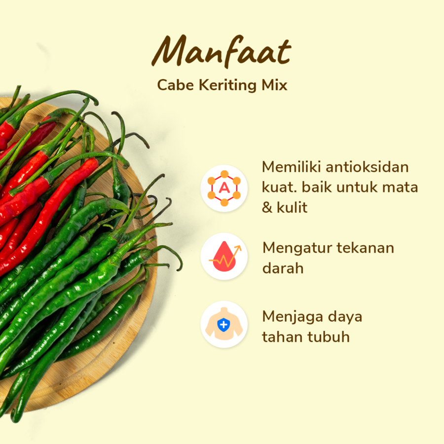 Cabe Keriting Mix Merah Hijau Astro Farm 100gram