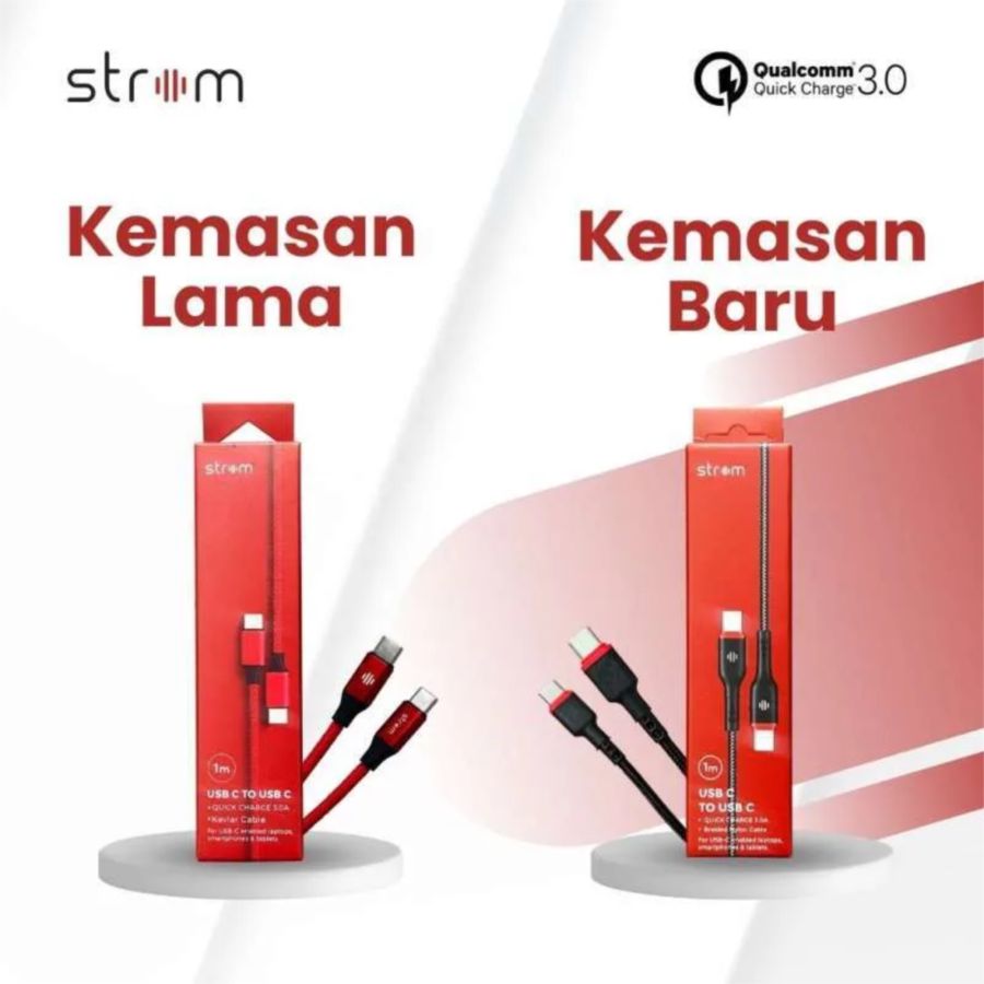 Strom Kabel Type C To Type C Power Delivery Pd Cable Qc 3.0 1M Black 1pcs