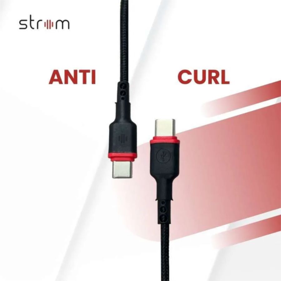 Strom Kabel Type C To Type C Power Delivery Pd Cable Qc 3.0 1M Black 1pcs