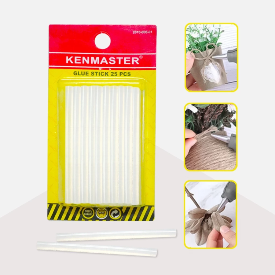 Kenmaster Lem Tembak Kecil Glue Stick 7mm x 30cm Refill 25sticks