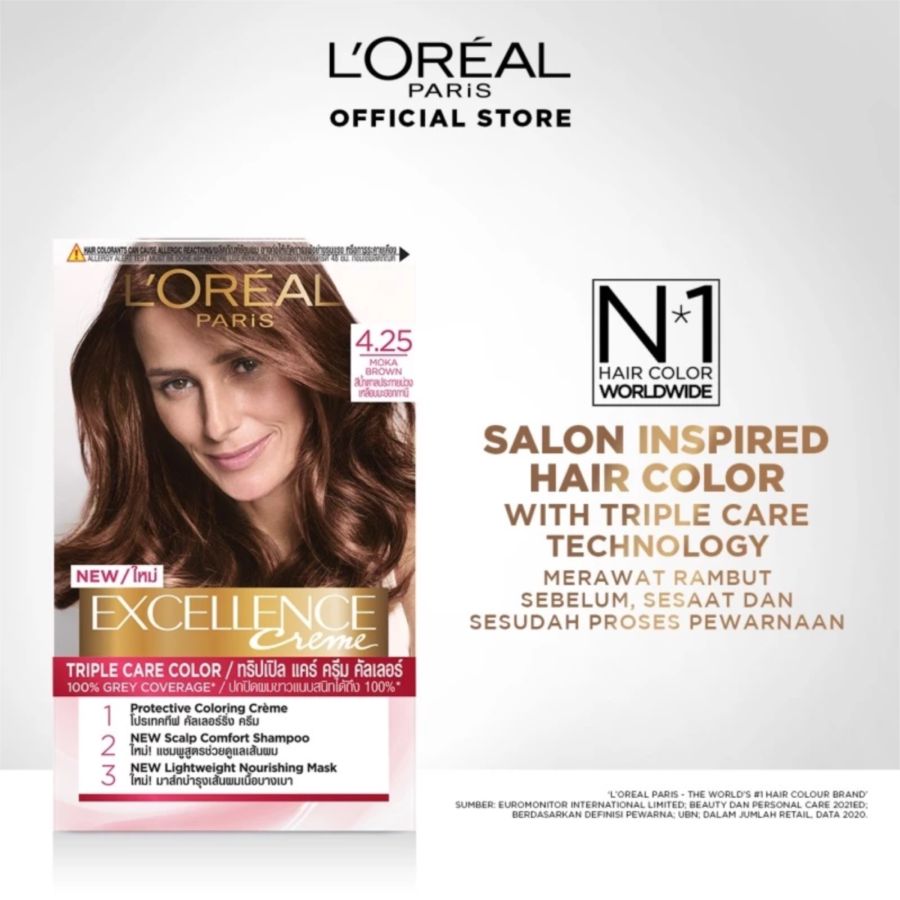 L'Oreal Paris Excellence Creme 4.25 Moka Brown 48ml