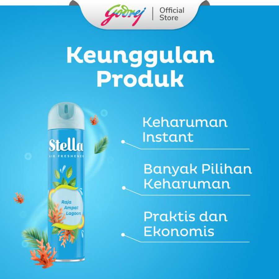 Stella Aerosol Raja Ampat Lagoon Pengharum Ruangan 350 ml 1pcs