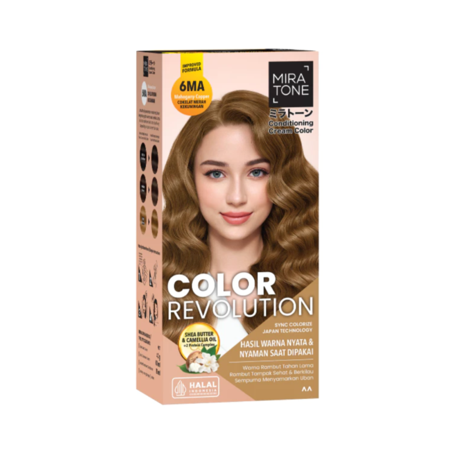 Miratone Color Revolution 6MA Mahogany Copper Conditioning Cream Color 1box