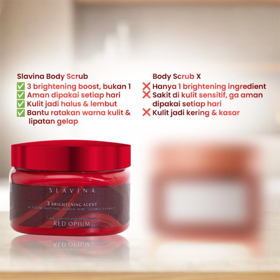Slavina Red Opium Body Scrub 300gram