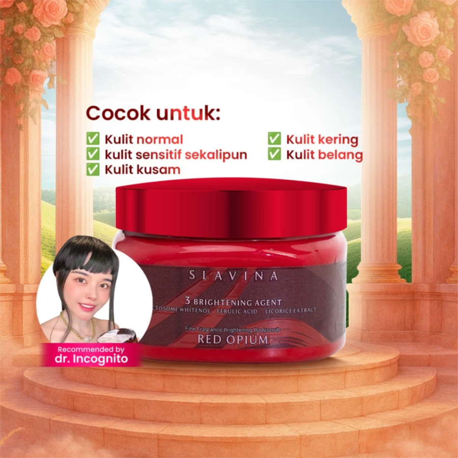 Slavina Red Opium Body Scrub 300gram