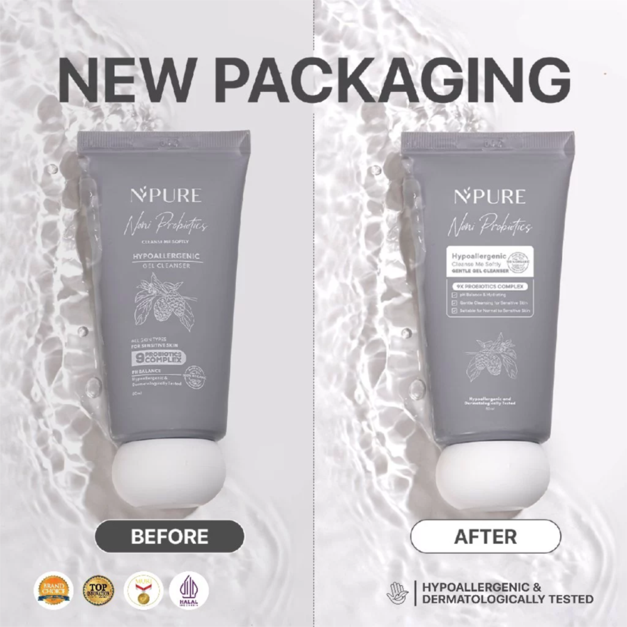 NPURE Noni Probiotics Hypoallergenic Cleanse Me Softly Gentle Gel Cleanser 50ml