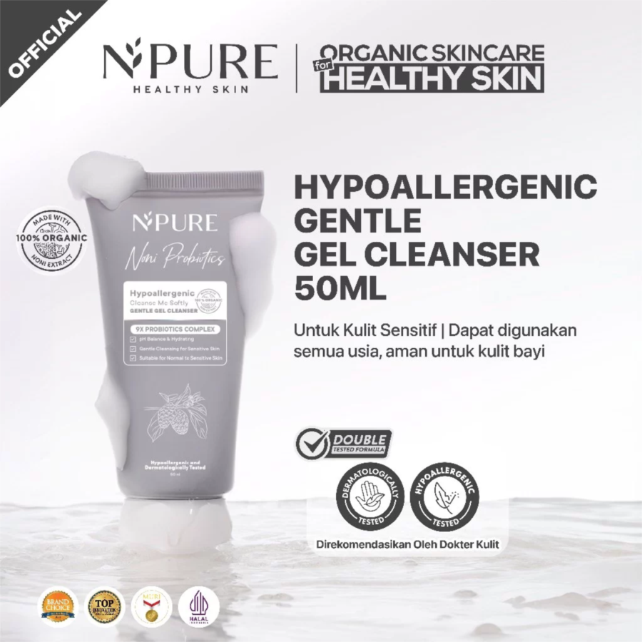 NPURE Noni Probiotics Hypoallergenic Cleanse Me Softly Gentle Gel Cleanser 50ml